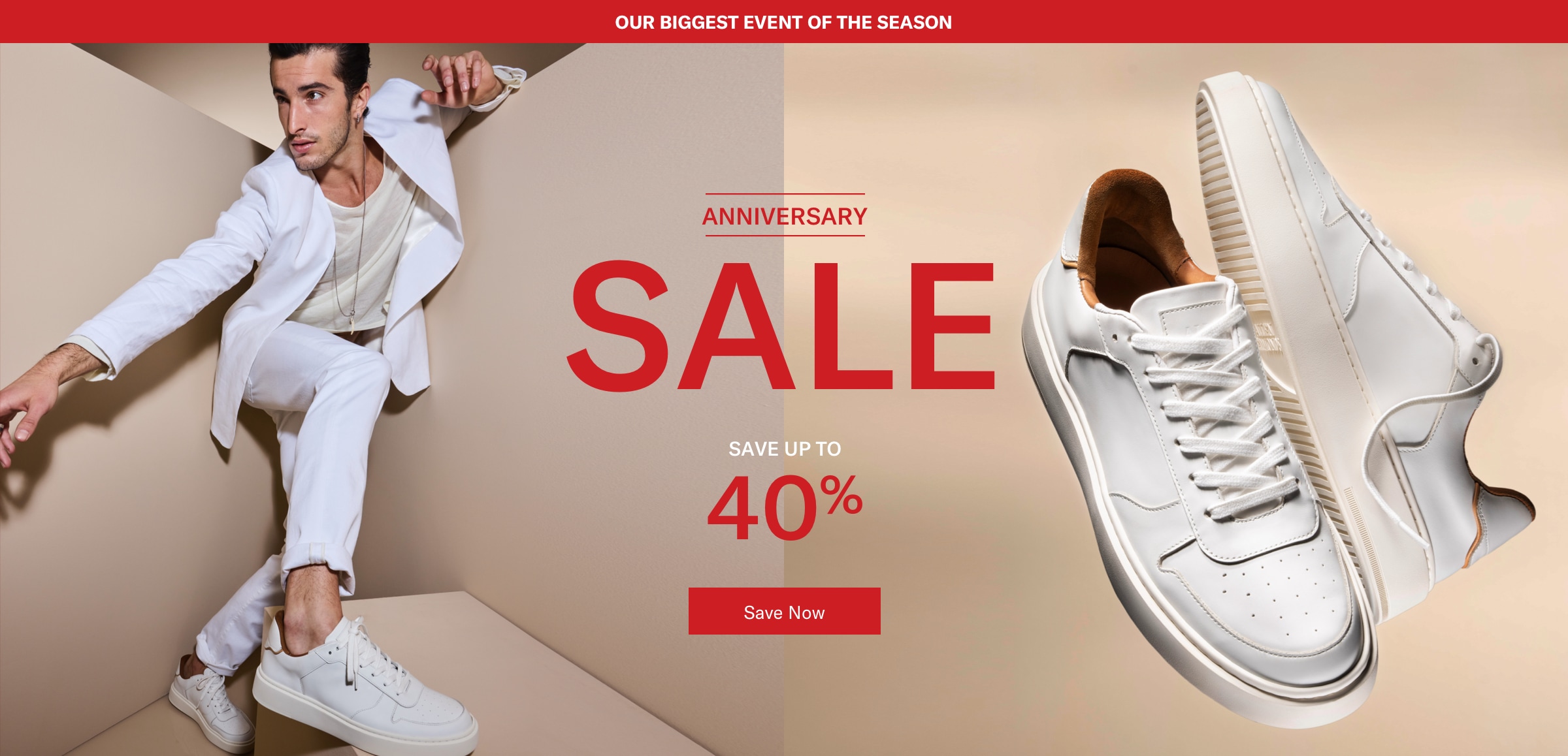 Our biggest event of the season - Anniversary Sale - Save up to 40%