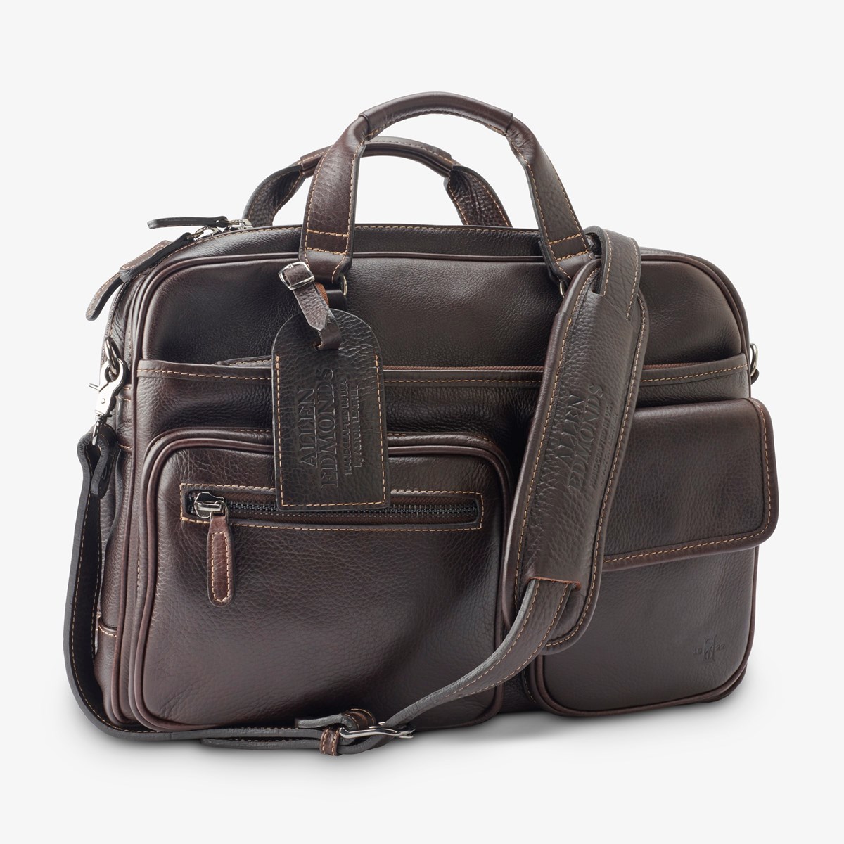 American Grain Collection - Multi Pocket Briefcase | Men's Bags | Allen  Edmonds