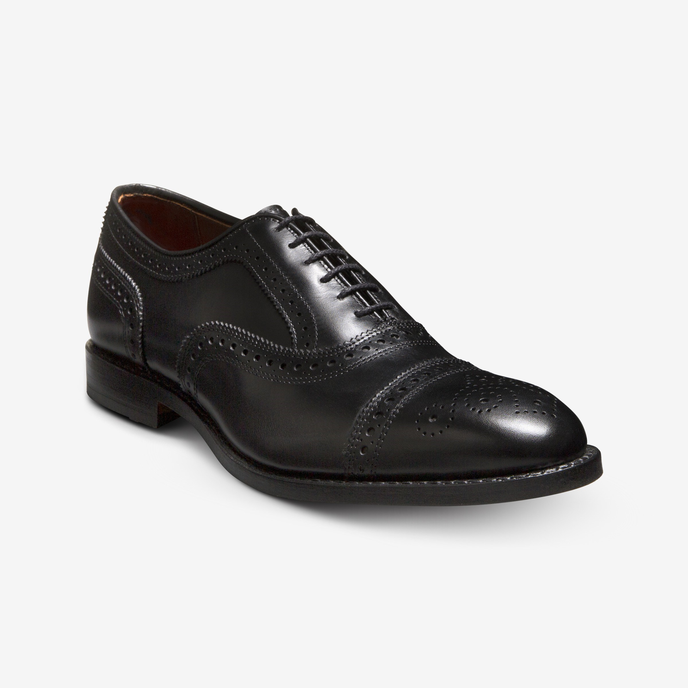 Allend 2024 Edmonds Bentley Black Leather Brogue Cap Toe Oxford 0104 sz8.5