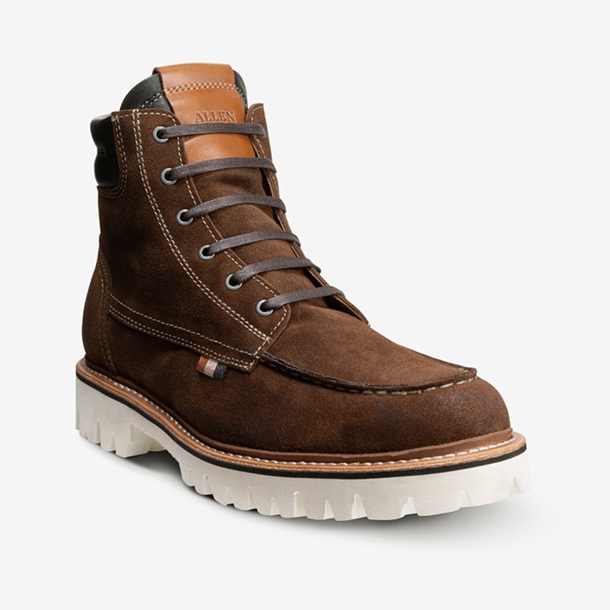 Silverlake Suede Lace-Up Boot Snuff Brown | Mens Boots | Allen Edmonds