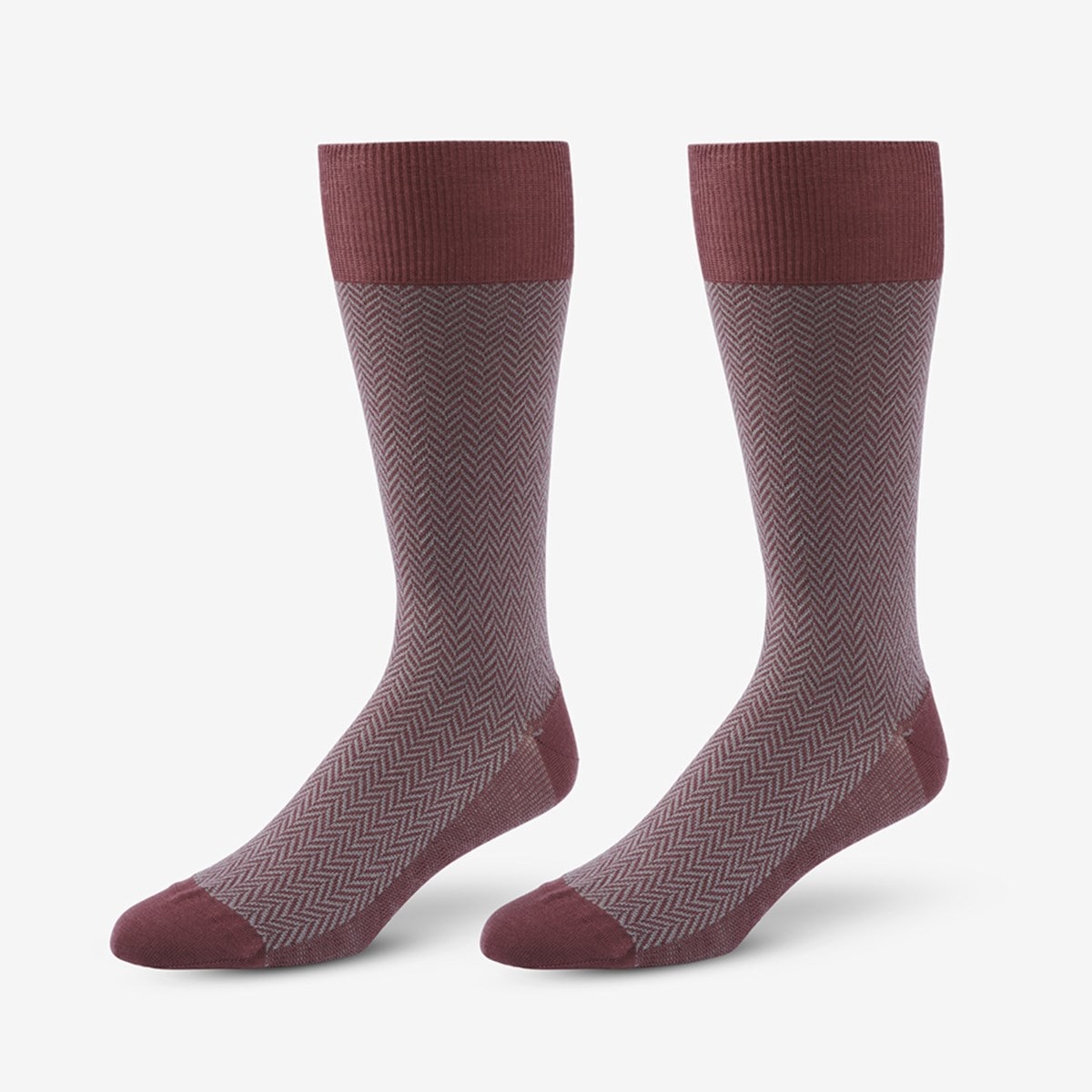 Herringbone Pattern Mid-calf Dress Socks | Men's Socks | Allen Edmonds