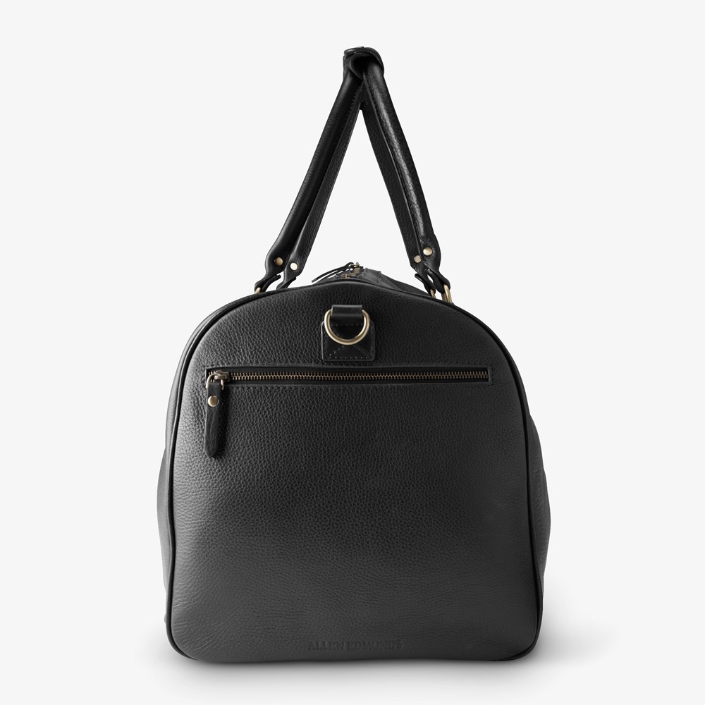 Allen Edmonds Leather Duffel Bag in Black Leather