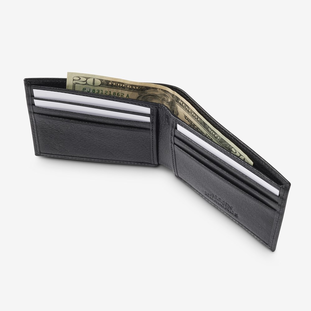 Men's Stylish Slim Black Bifold Wallet