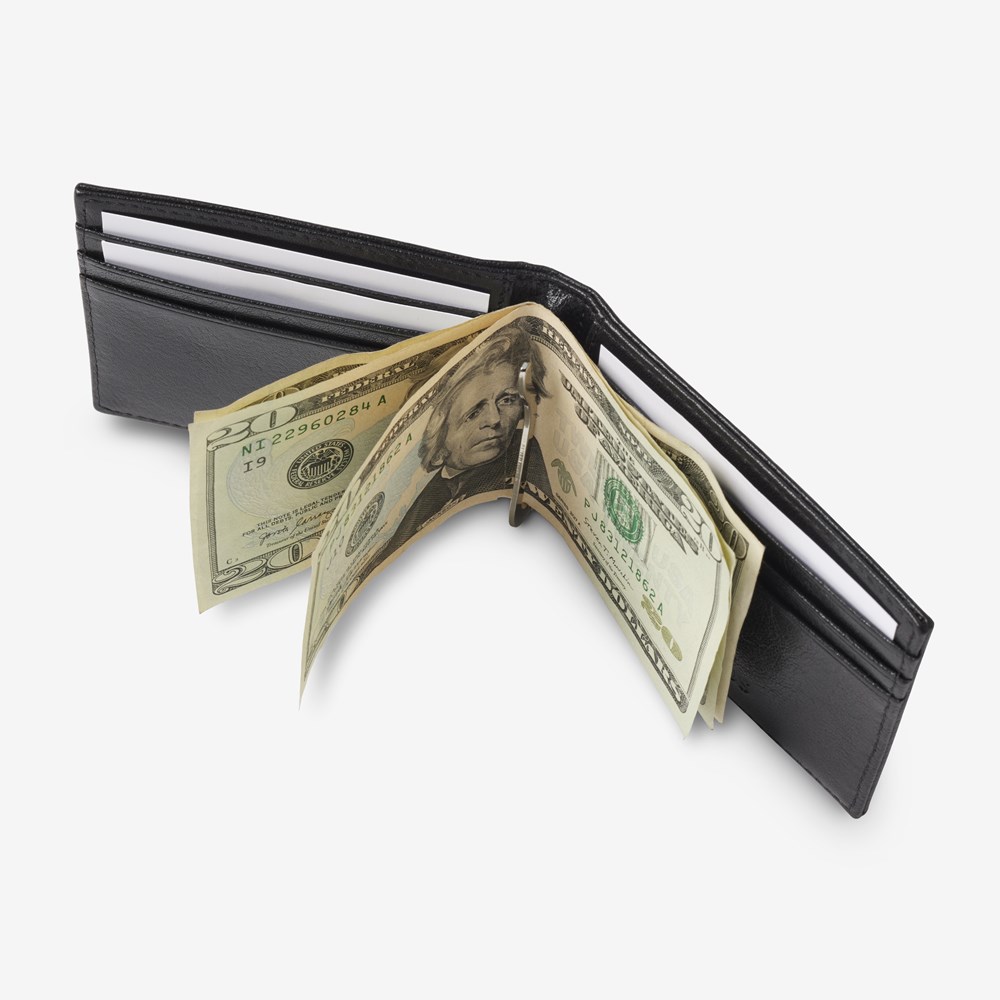 OFF-WHITE Bill Clip Wallet Black 'For Money