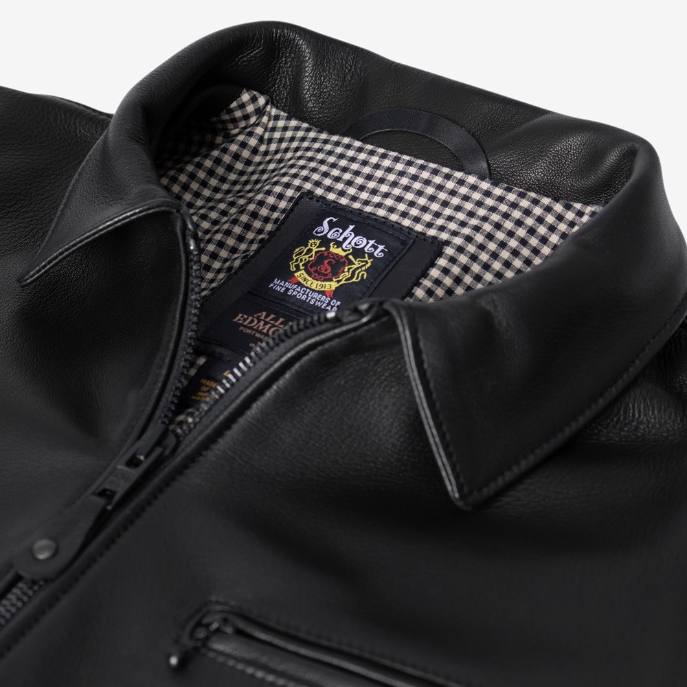 Schott® N.Y.C. Leather Delivery Jacket | Men's Blazers and Sport Coats |  Allen Edmonds